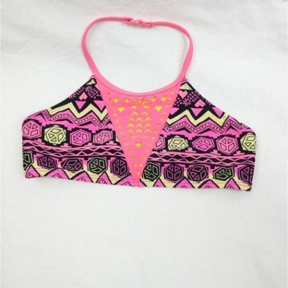 Wonder Nation Halter Eyelet Bikini Top S (6-6x)